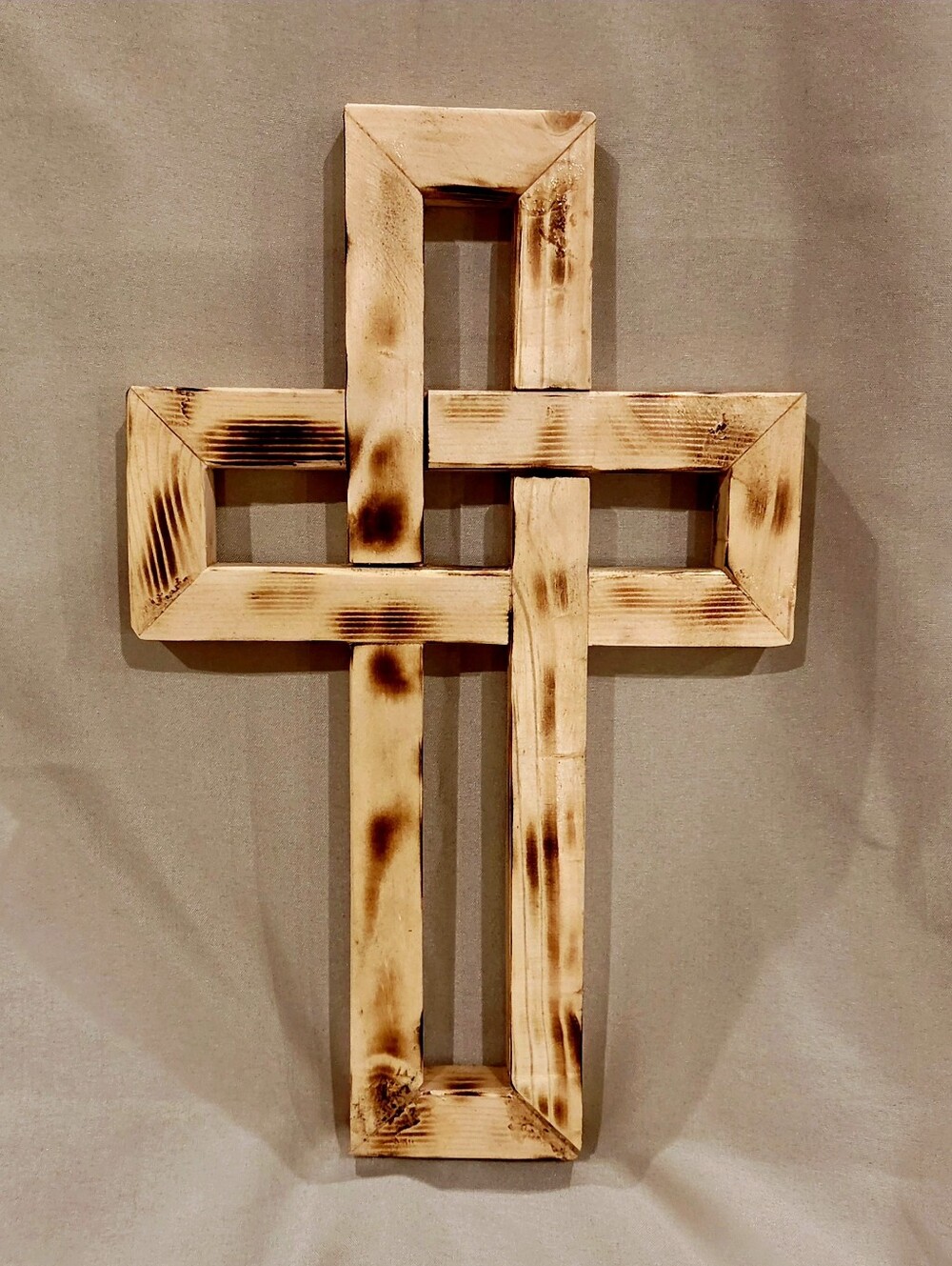 ✝️ Rustic Woven Wooden Cross